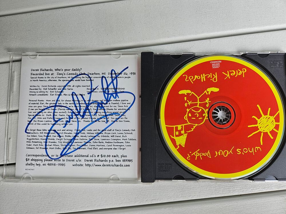 Derek Richards Who's your Daddy? Comedy Signed Autographed Copy CD 1998